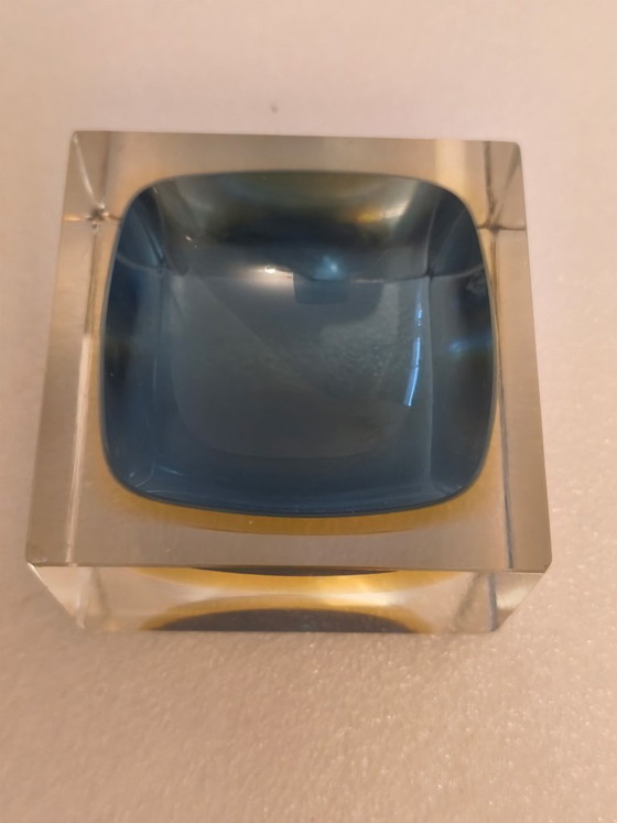 Sommerso Ashtray Flavio Poli, 1960-70, Seguso, Decorative Objects, Glass, Crystal, Transparent, Modern (photo 4 of 5)