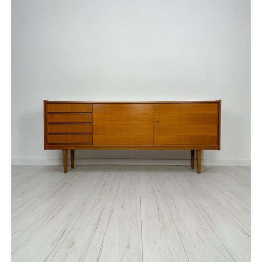 Vintage Large German Walnut Sideboard 60s 70s