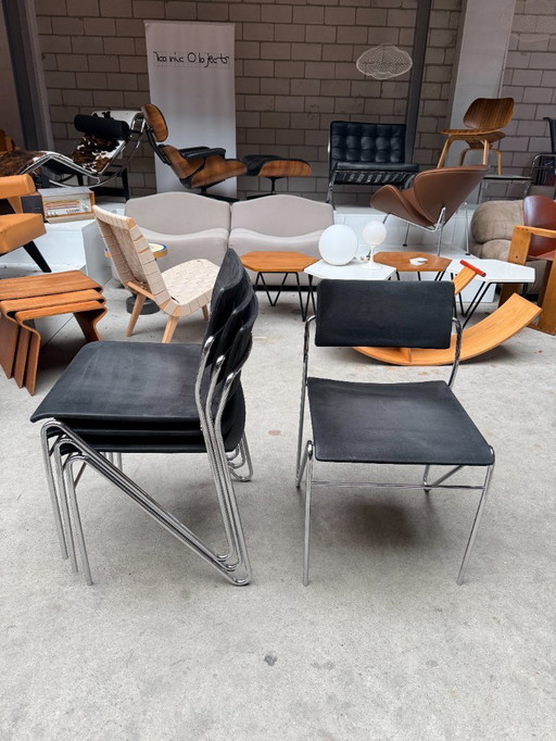 4 sedie Labofa Diagonal di Alfred Hofmann