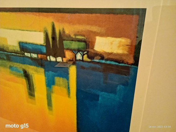 Image 1 of 2 grote kleurrijke zeefdrukken van Maria Megens.