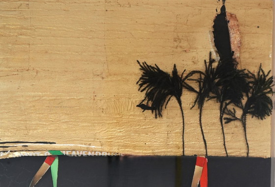 Image 1 of Captivating Mixed Media by Acclaimed Italian Artist Guido Coletti (1998-2000) - Framed in Plexiglass