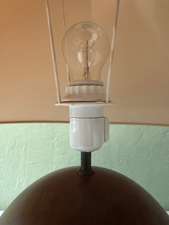 Image 1 of Dyrlund teak table lamp globe