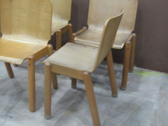 Image 1 of n.4 sedie legno curvato a fuoco vintage