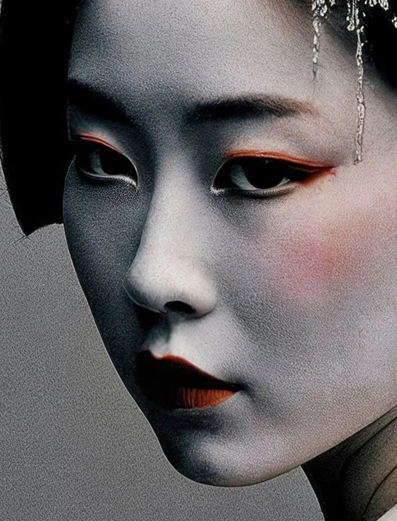 Nik Haku – “Ivory Silence” XL Impression d'Art Geisha – Édition Limitée (2/10) – Tirages d'art, Modern (photo 5 of 5)