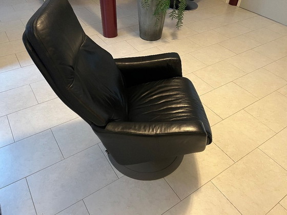 Image 1 of Leather recliner with footrest