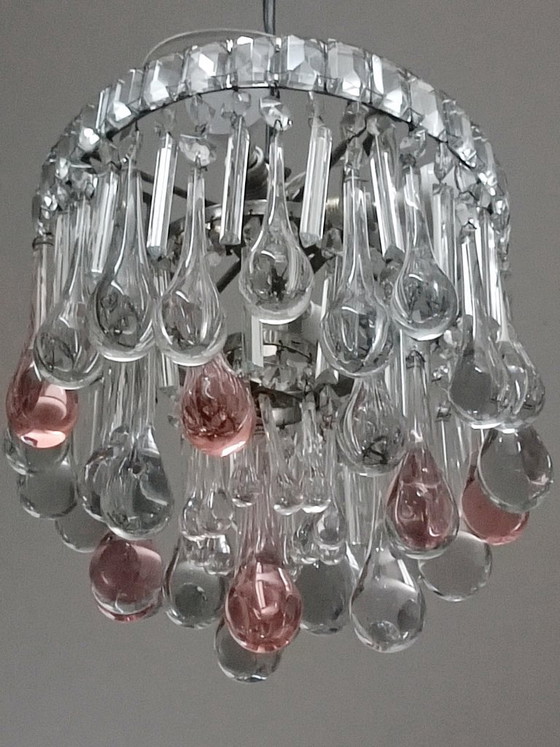 Image 1 of Tropfenförmiger Kronleuchter aus Muranoglas, 1960er Jahre