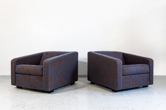 Image 1 of Poltrone geometriche vintage di Zfm, Polonia, anni '70, set da 2