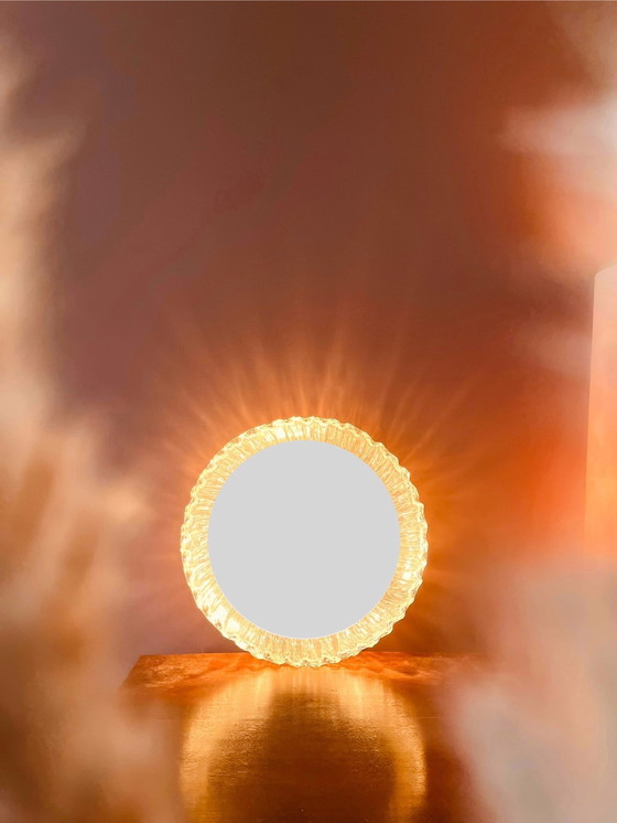 Image 1 of Beautiful Flower-Shaped Hillebrand 1970s Mirror