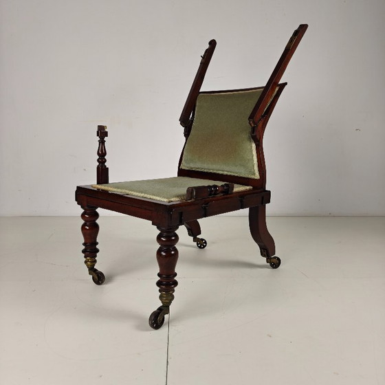 Rare Victorian Adjustable Armchair By J. Alderman, London – Wood (photo 14 of 15)