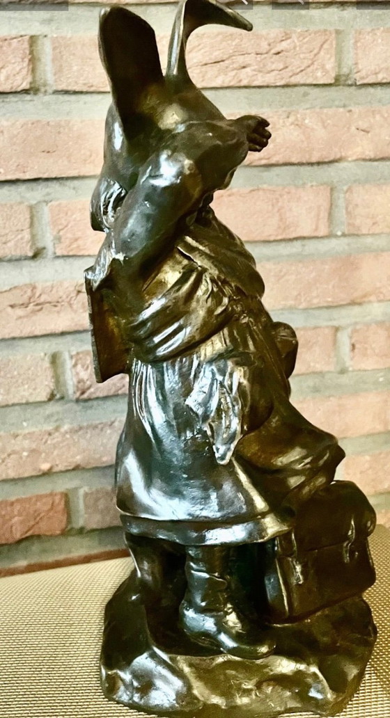 Image 1 of BRONZEN BEELDJE “LOUIS OURY” ca. 1910