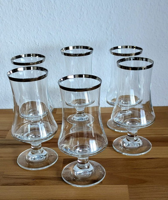 12-delige glasset met zilveren rand, cocktailglazen en biertulpen. – Glazen & Karaffen (photo 4 of 10)