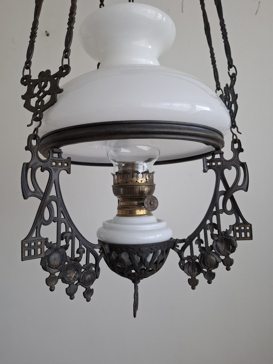 Image 1 of Lampada a olio antica sospesa