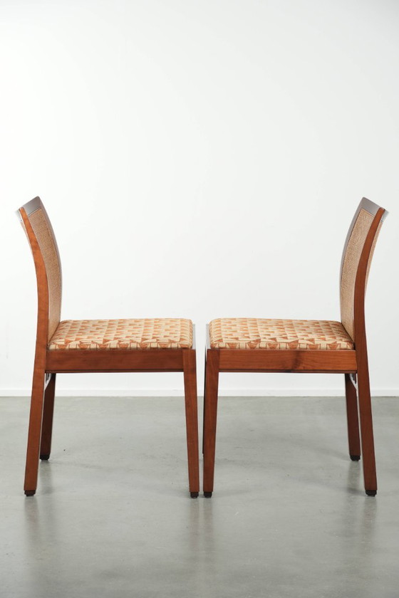 Image 1 of 6 chaises de salle à manger Schuitema de style Art déco avec dossier en osier, de la série Shaker
