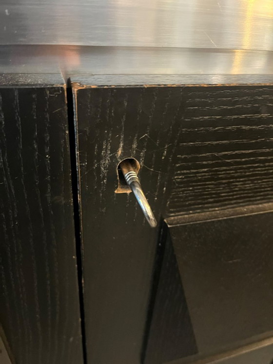 Image 1 of Credenza brutalista nera