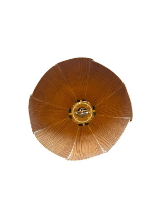 Image 1 of Vintage Scandinavische houten lampenkap