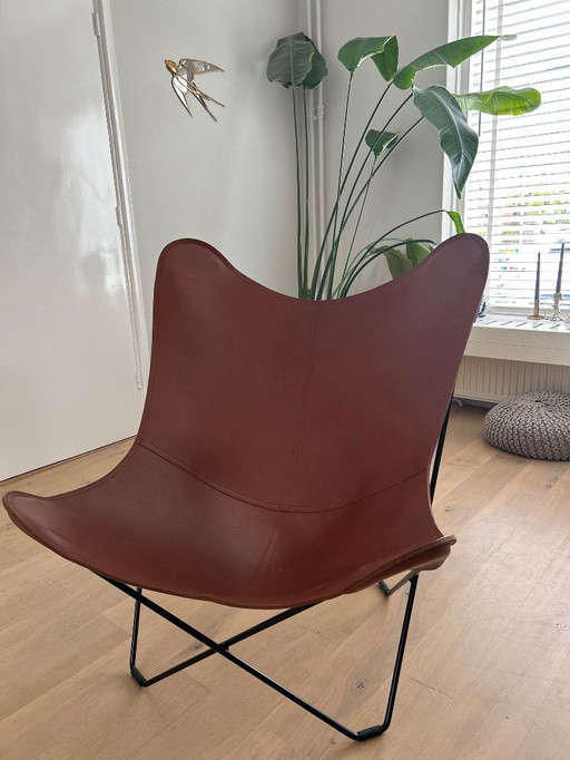 Cuero Mariposa Butterfly Chair Saddle Leather