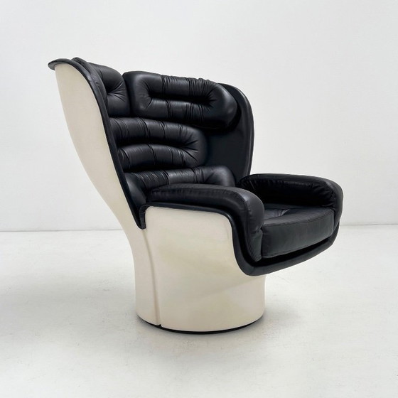 Image 1 of Black & White Elda Lounge Chair by Joe Colombo for Comfort, 1960s