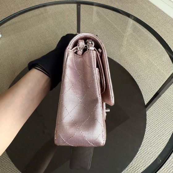 Image 1 of Chanel Classic Flap Medium - Pixelated Calfskin Metallic Pink Silver Hardware Series 21