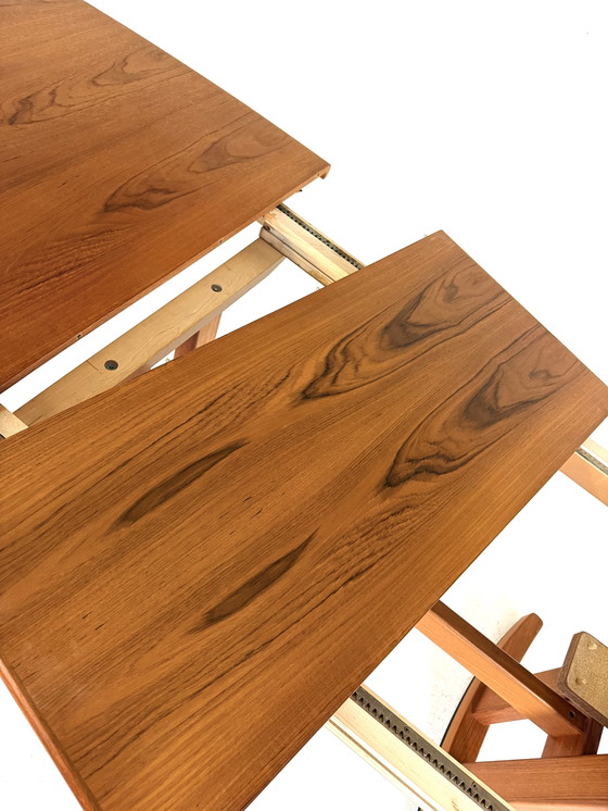 Image 1 of Tavolo da pranzo vintage XXXL estensibile in teak anni '80