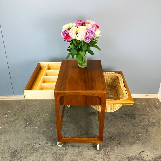 Image 1 of Scatola da cucito rotante di BR Gelsted Denmark, teak, anni '60