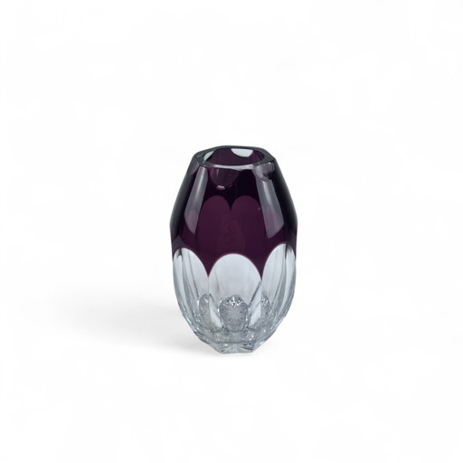 Ludwig Moser Karlsbad vase crystal overlay Art Déco