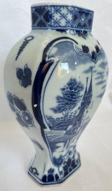 Image 1 of Mooie Porseleinen Vaas En Wandbord Met Landschap Decor