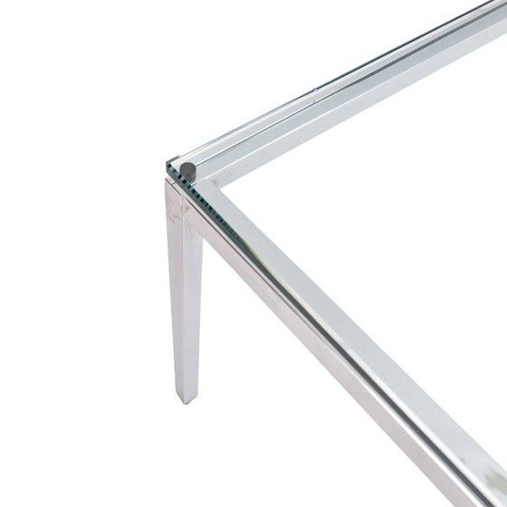 Knoll Vintage Coffee Table Glass Chrome 70s square 75x75 (photo 5 of 6)