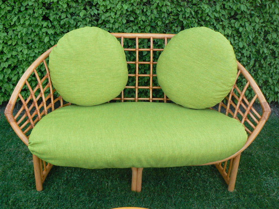 Image 1 of Set di divani Schütz in 5 pezzi vintage in rattan unico, anni '80/'90