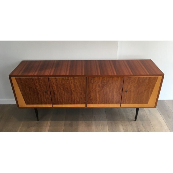 Image 1 of Vintage mahogany 4-door sideboard, Italy 1960