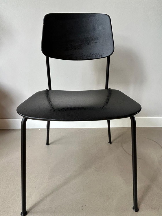 Image 1 of 4x Prostoria Unstrain Esszimmerstühle, Eiche Schwarz