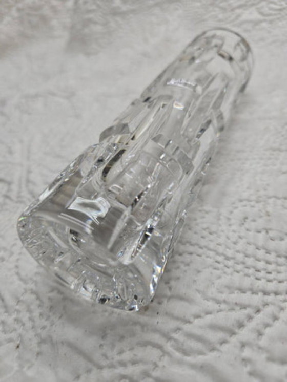 Vintage Crystal Roll Vase – Glass (photo 4 of 5)