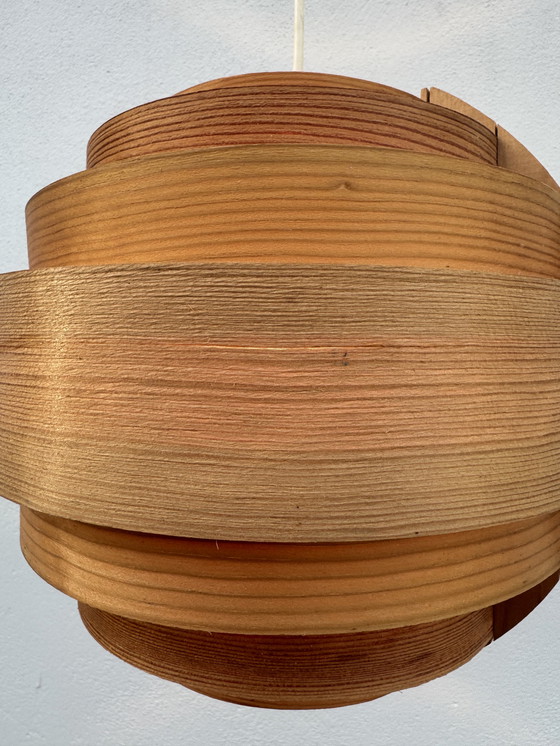 Image 1 of Lámpara colgante de madera de Hans Agne Jakobsson, años 60