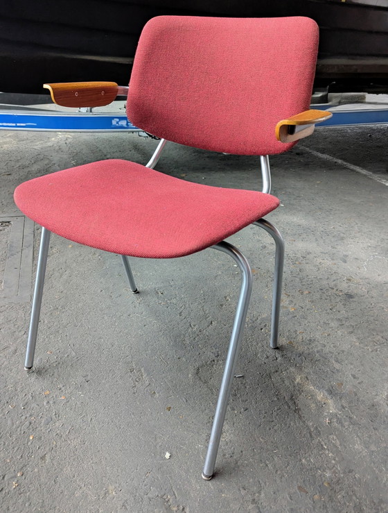 Image 1 of 7 vintage chrome & teak stoelen CAR- Kho Liang le