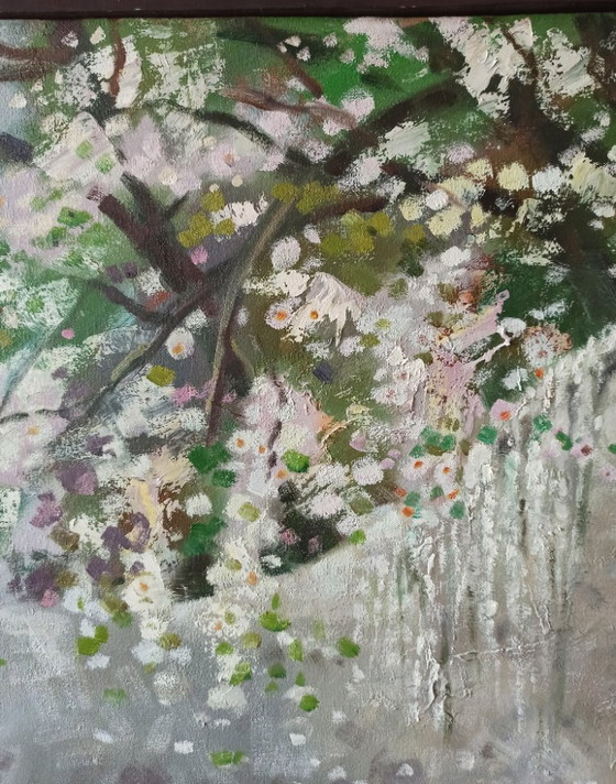 Original Oil Painting Abstract Girl With Horse Nature Spring – Paintings & Drawings, Canvas (photo 4 of 8)