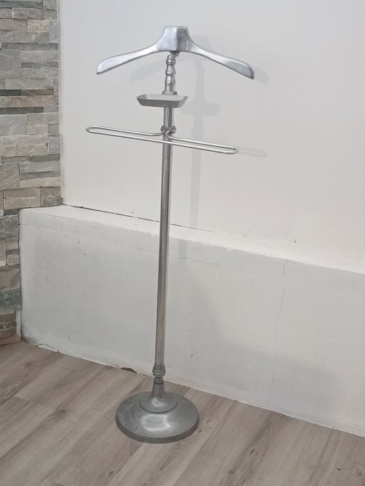 Chrome-plated metal valet stand, France, 1960s