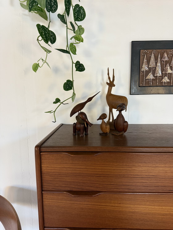 Image 1 of Lot of 5 Danish teak figurines, Kay Bojesen '60