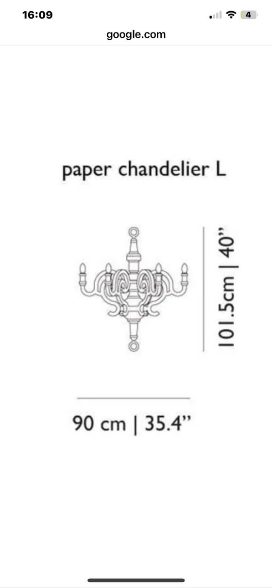 Image 1 of Paper Chandelier L Moooi Studio Job