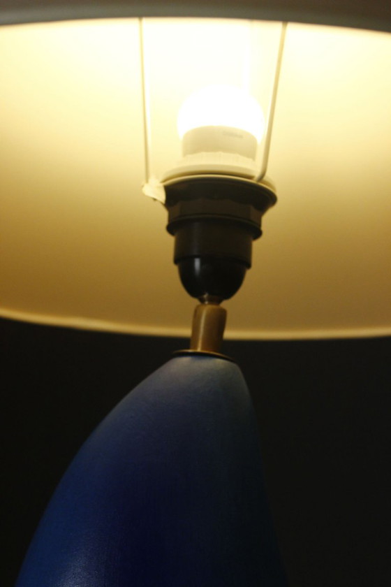 François Chatain - Large Pebble Ceramic Vintage Post-Modern Design Lamp 1990s, Table lamps, White (photo 4 of 12)