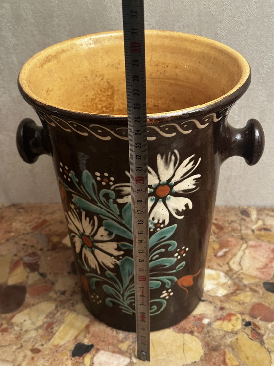 Image 1 of Seau à Vin Blanc ancien en terre cuite H 25 cm