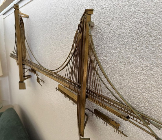 Scultura da parete Curtis Jere Brooklyn Bridge – Decorazioni murali, Metallo, Ottone (photo 26 of 27)