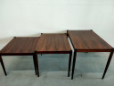 Vintage palissander Scandinavische/Deense bijzettafeltjes plantentafel koffietafel (nestje)