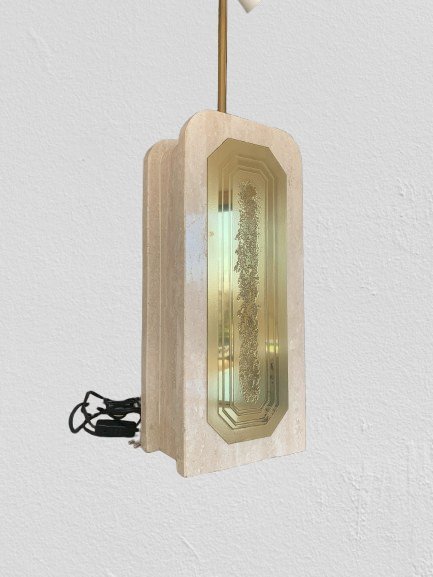 Image 1 of Travertin Tafellamp Van Georges Mathias