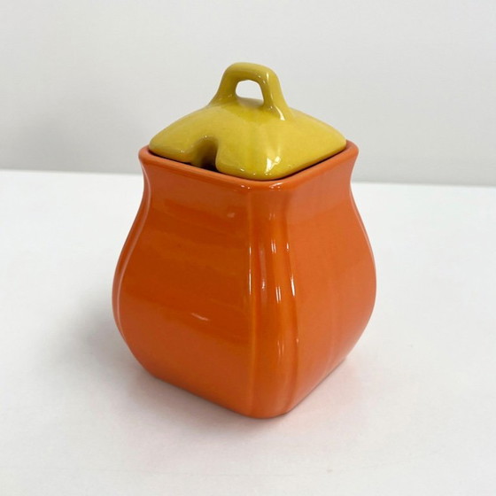 Image 1 of Yellow & Orange Ceramic Tea Service from Naj Oleari, 1980s