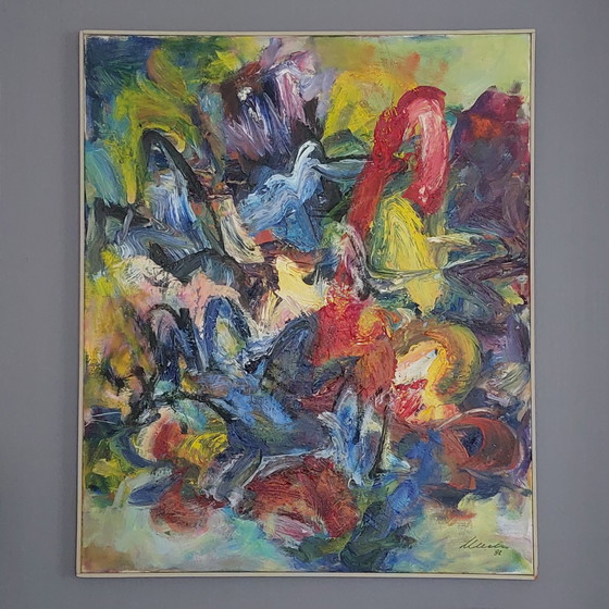 Image 1 of Oil painting "Landscape", Klaas Meester, 1200 cm hg x 1000 cm w