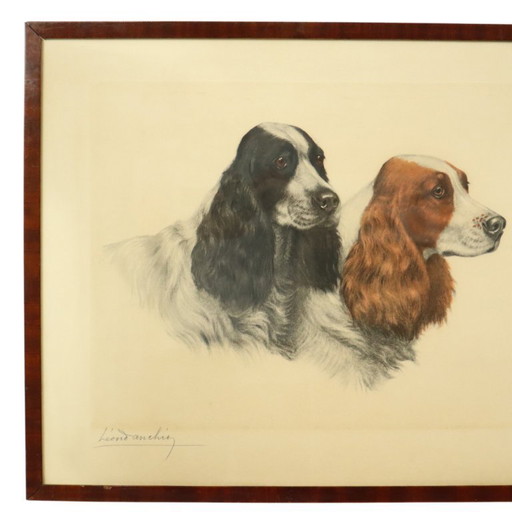 Large Color Lithograph Leon Danchin