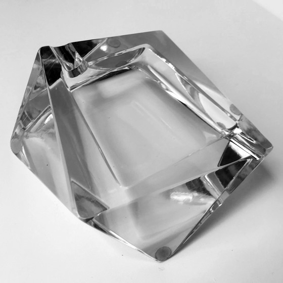 Image 1 of Vintage asymmetrische asbak - Kristal - 1970-80