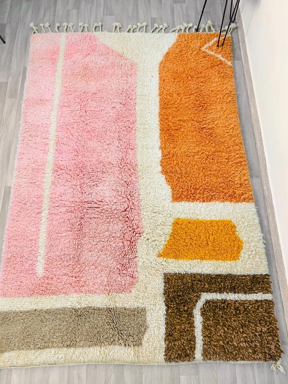 Tapis Berbère Fait À La Main Traditionnelle Artisanale Taille 2/3 M – Ahrend, Wool (photo 4 of 7)