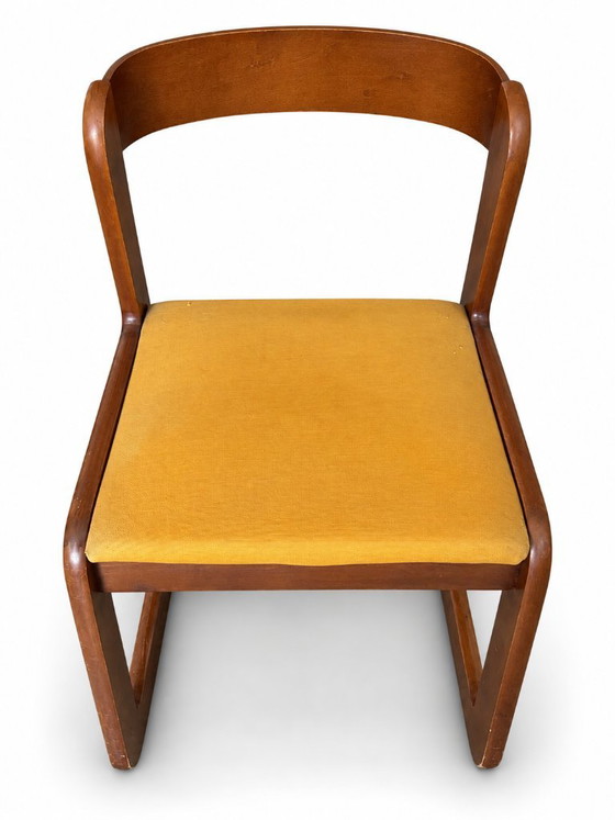 Set of 4 Willy Rizzo Chairs for Mario Sabot, Italy, 1970s – Dining chairs, Wood (photo 6 of 9)