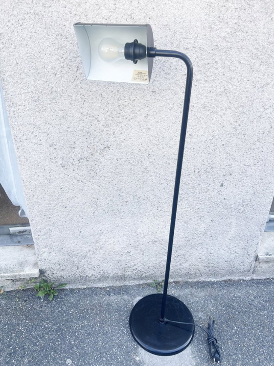 Vintage Abo Randers leeslamp van zwart metaal – Gemaakt in Denemarken – jaren 80 – Vloerlampen, Metal (photo 3 of 7)