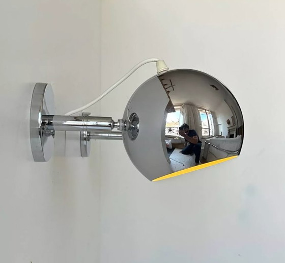 Image 1 of Coppia di applique vintage in cromo, regolabili, Francia 1960